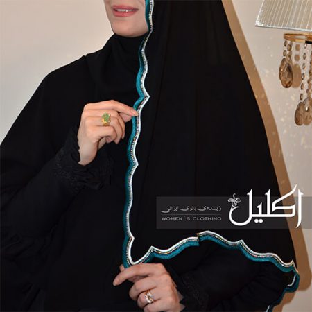 روسری نگین آبی